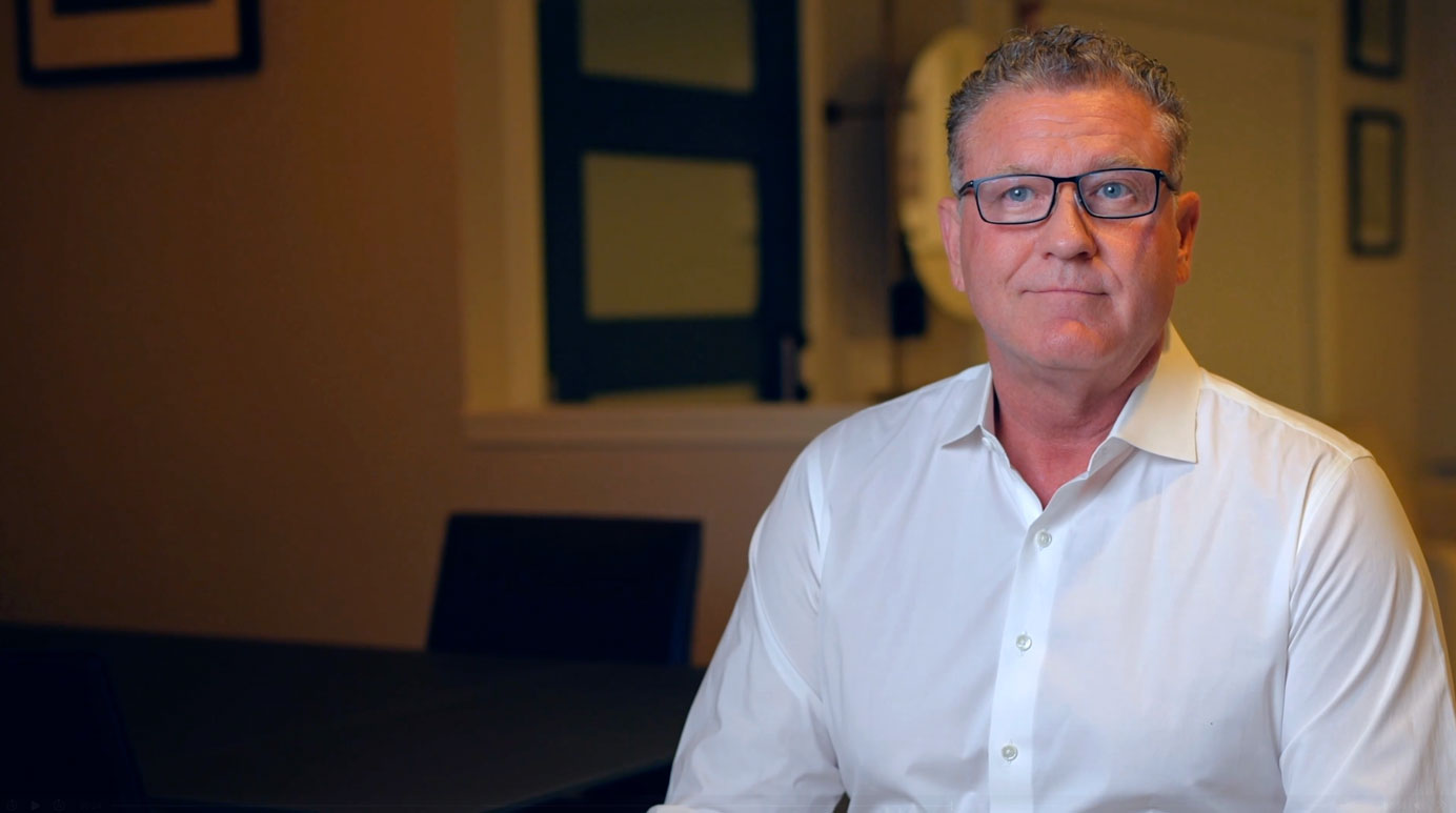 Abe Jarrett, technology leader, speaking in an on-camera interview