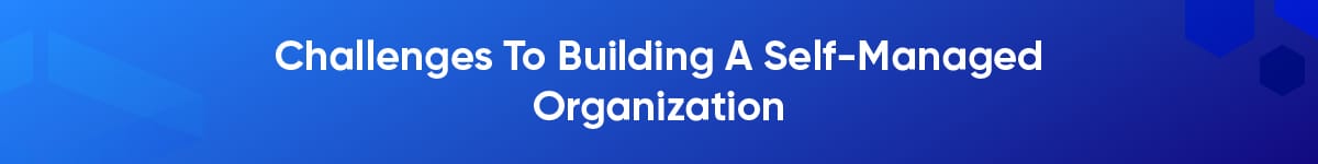 Challenges To Building A Self-Managed Organization2