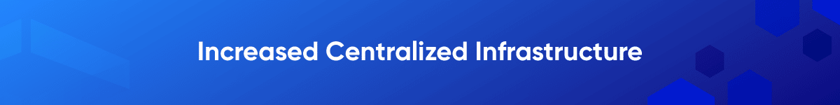 Increased Centralized Infrastructure