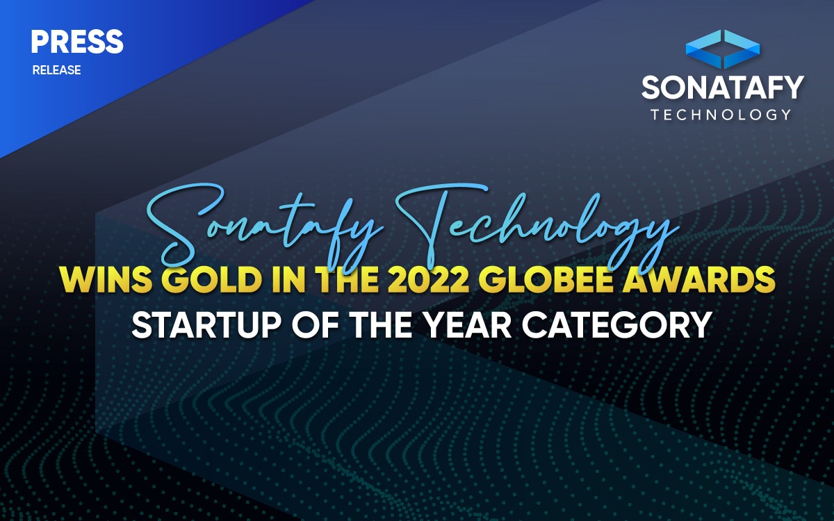 Sonatafy Technology Wins Gold in the 2022 Globee Awards Startup of the Year Category