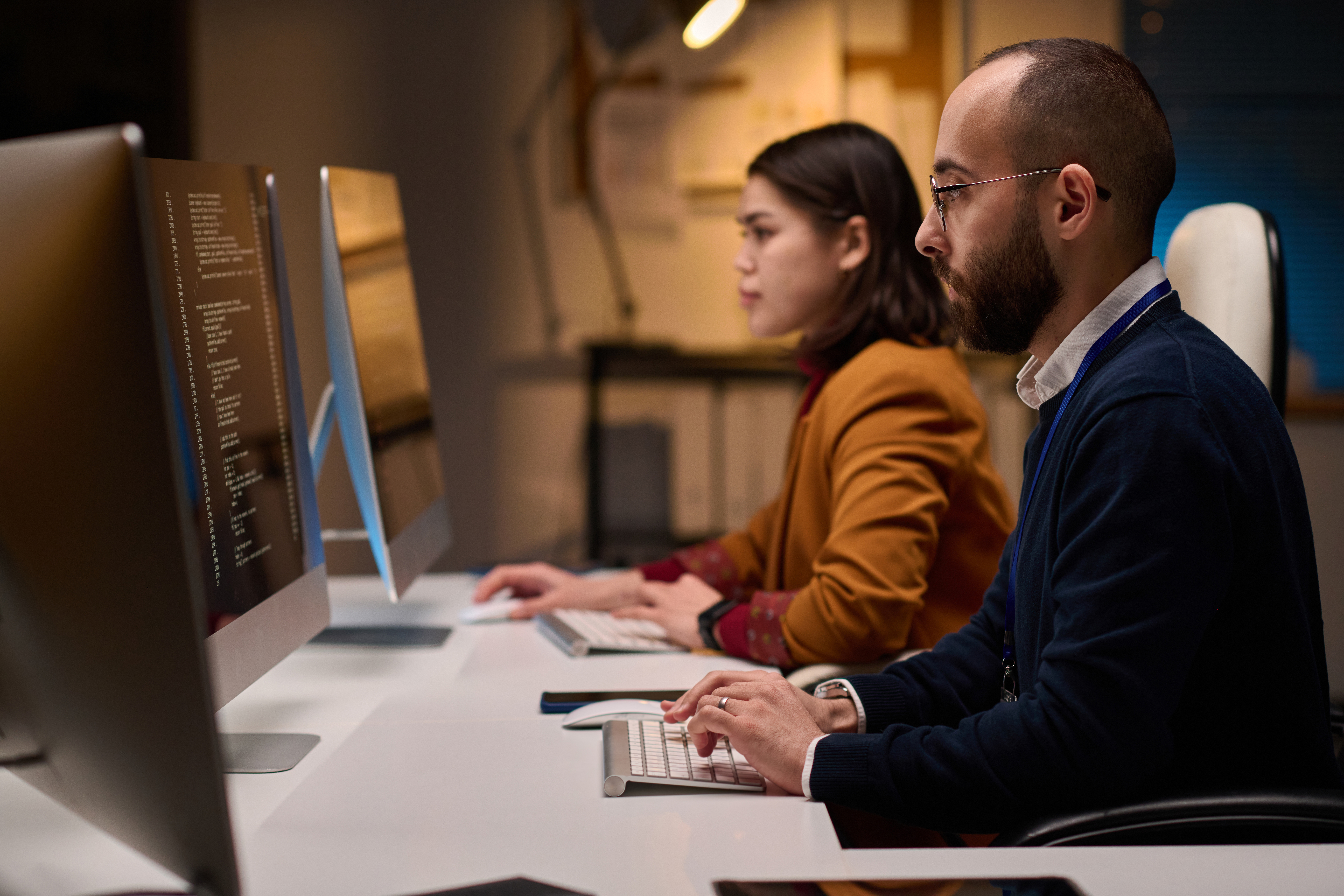 Two Software Developers using Computers